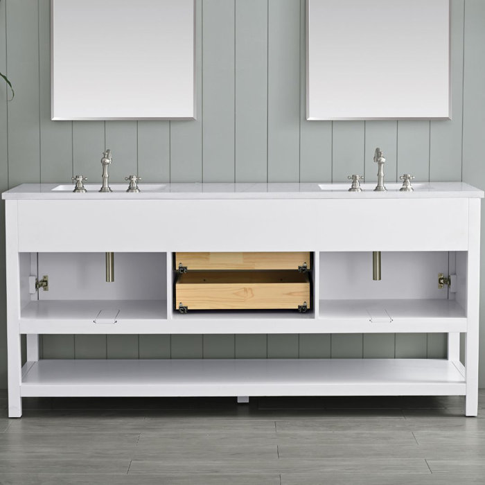 Mercury Row® Vicini 72" Double Bathroom Vanity & Reviews | Wayfair